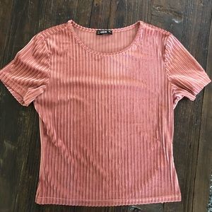 5 for $25 SHEIN velvet ribbed crop top